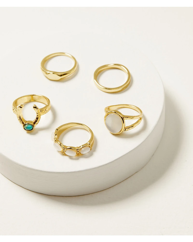 Shyanne Women's Horseshoe Ring Set - 5 Piece