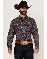 Gibson Trading Co Men's Garret Floral Print Long Sleeve Snap Western Shirt