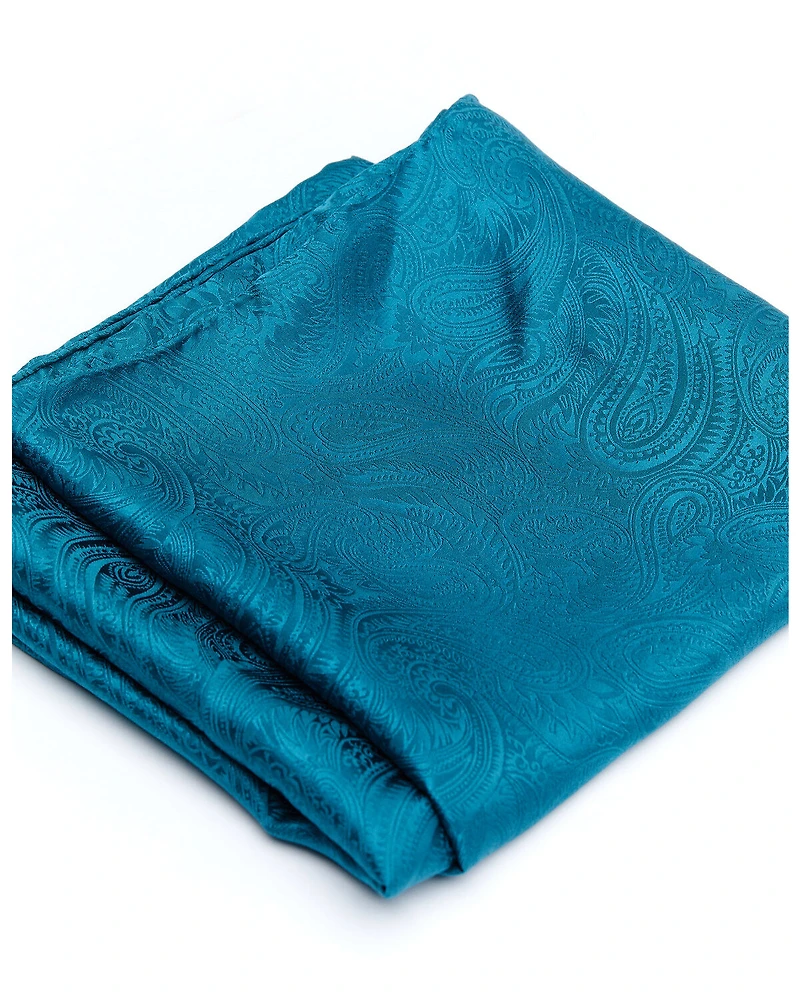 Cody James Men's Silk Jaquard Turquoise Scarf
