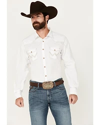 Wrangler Retro Premium Men's Solid Long Sleeve Snap Western Shirt