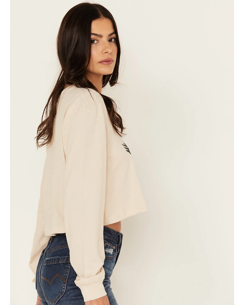 Wrangler Women's Yellowstone We Don't Choose The Way Long Sleeve Cropped Tee
