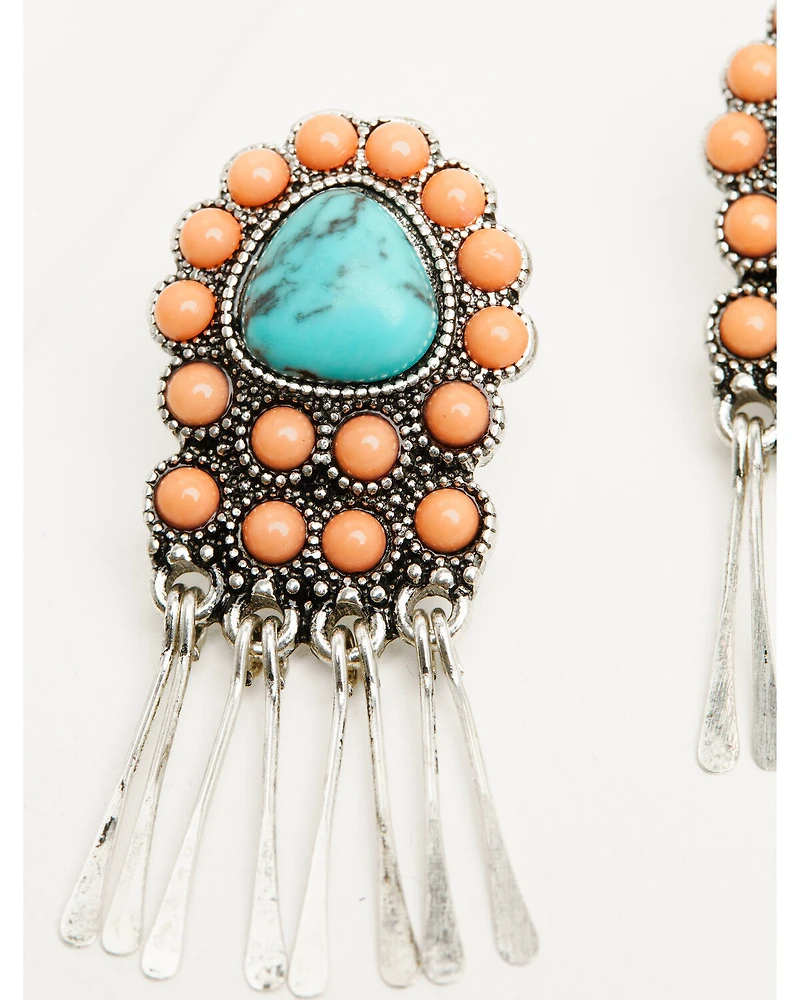 Shyanne Women's Beaded Fringe Statement Earrings