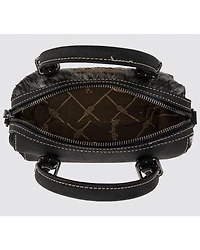 Wrangler Women's Genuine Cowhide Tooled Barrel Crossbody Bag