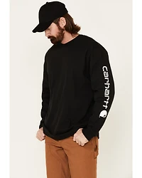 Carhartt Men's Loose Fit Heavyweight Long Sleeve Logo Graphic Work T-Shirt