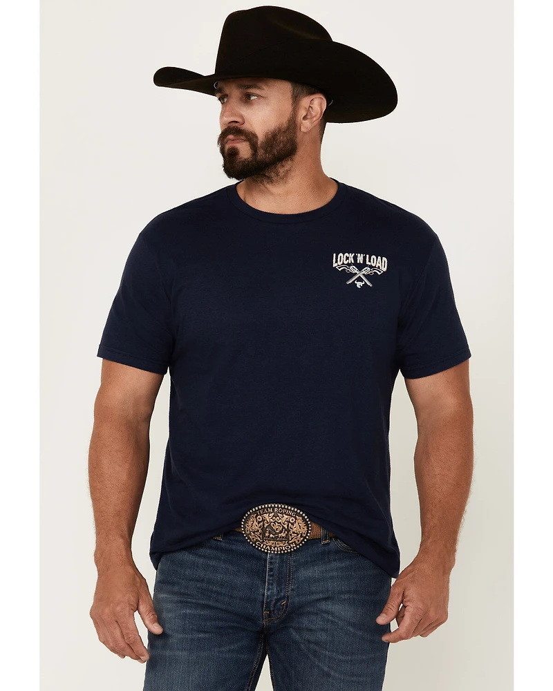 Cowboy Hardware Men's Lock & Load Short Sleeve Graphic T-Shirt