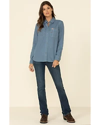 Carhartt Women's FR Force Lightweight Button Front Long Sleeve Shirt
