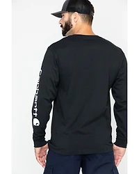 Carhartt Men's Loose Fit Heavyweight Long Sleeve Logo Graphic Work T-Shirt - Big & Tall