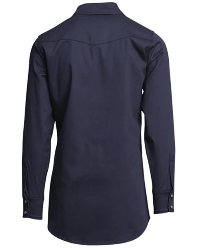 Lapco Men's FR Solid Long Sleeve Snap Western Work Shirt