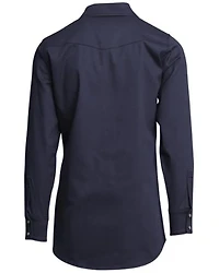 Lapco Men's FR Solid Long Sleeve Snap Western Work Shirt