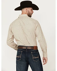 Ely Walker Men's Mini Southwestern Geo Print Long Sleeve Snap Western Shirt