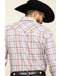 Roper Men's Classic Tan Plaid Long Sleeve Western Shirt