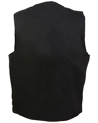 Milwaukee Leather Men's 4X Classic Snap Front Denim Biker Vest
