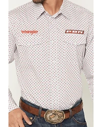 Wrangler Men's PBR Logo Long Sleeve Snap Western Shirt