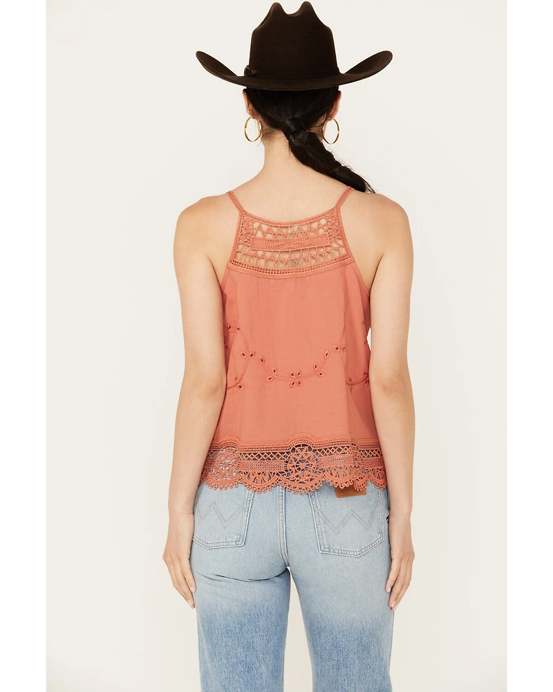 Beyond The Radar Women's Crochet Trim Tank