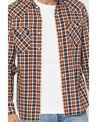Levi's Men's Jesper Plaid Print Long Sleeve Snap Flannel Shirt