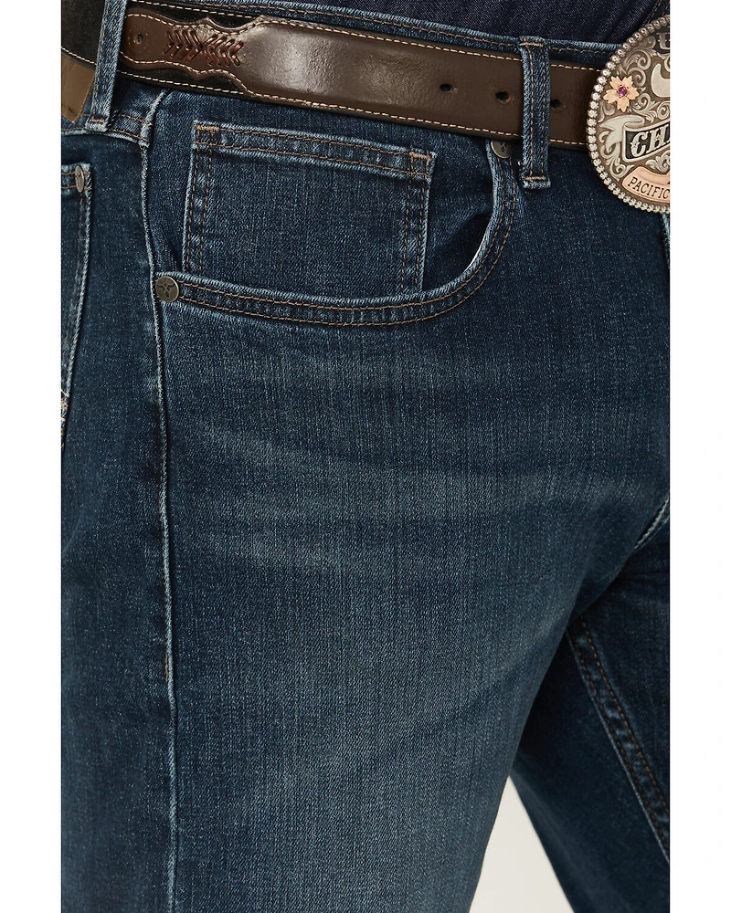 Wrangler 20X Men's Macon Medium Wash Slim Straight Stretch Denim Jeans - Tall