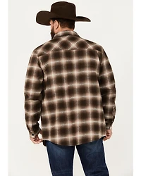 Rock & Roll Denim Men's Plaid Print Snap Shacket