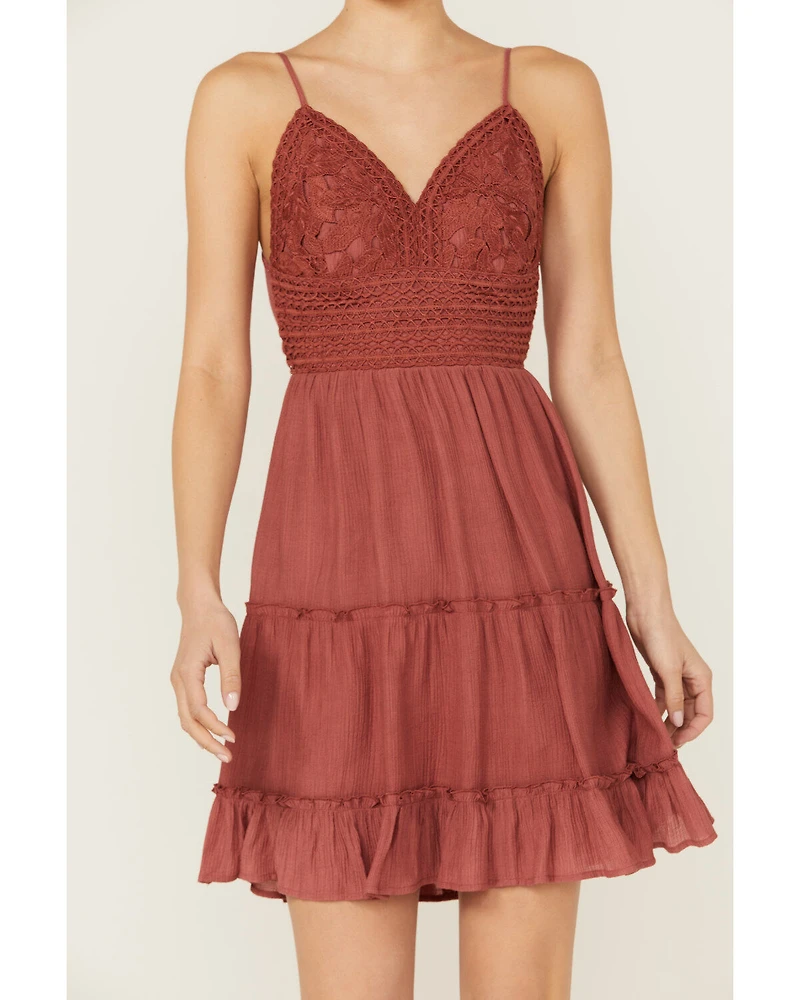 Shyanne Women's Lace Bustier Mini Dress