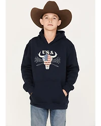 Cody James Boys' Bull Flag Hooded Sweatshirt