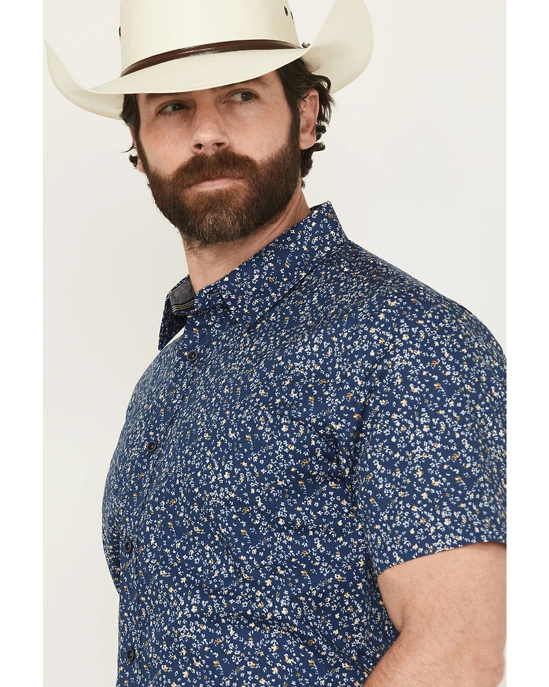 Cody James Men's Vanguard Floral Print Short Sleeve Button-Down Stretch Western Shirt