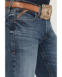 Ariat Men's M4 Andrew Medium Wash Relaxed Bootcut Stretch Denim Jeans