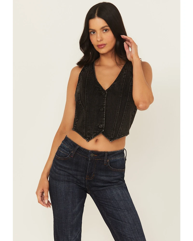 Blue B Women's Boot Barn Exclusive Denim Stitch Embroidered Vest