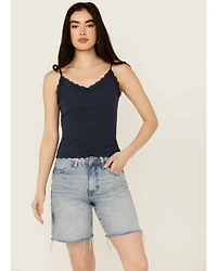 Shyanne Women's Lace Trim Ribbed Cami