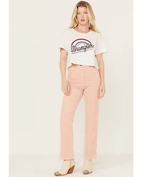 Wrangler Women's Cropped Short Sleeve Logo Graphic Tee