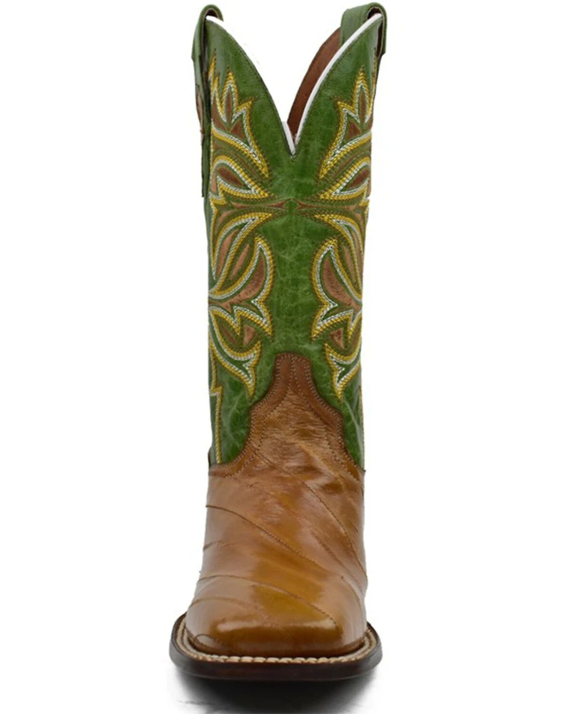 Dan Post Women's Exotic Eel Skin Western Boot - Broad Square Toe
