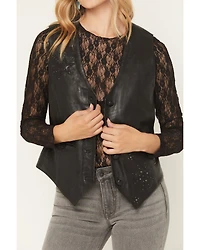 Mauritius Leather Women's Boot Barn Exclusive Star Studded Button Front Vest