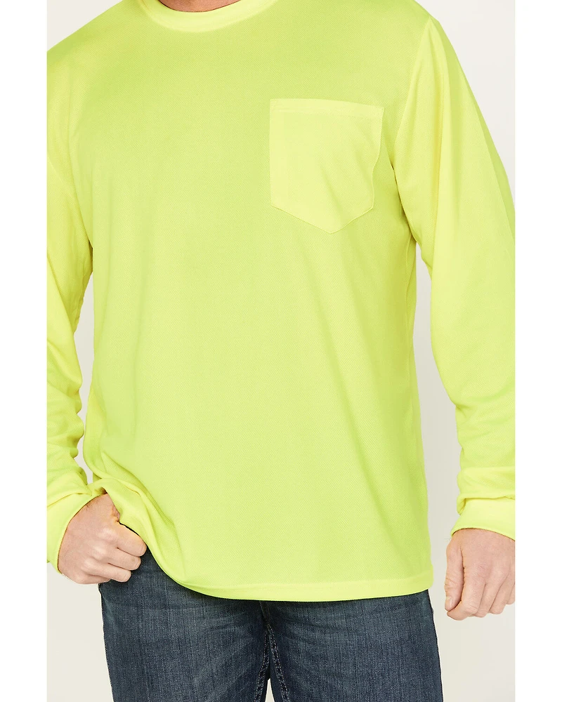 Hawx Men's High-Visibility Long Sleeve Work Shirt