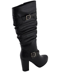 Milwaukee Leather Women's Slouch Platform Boots - Round Toe