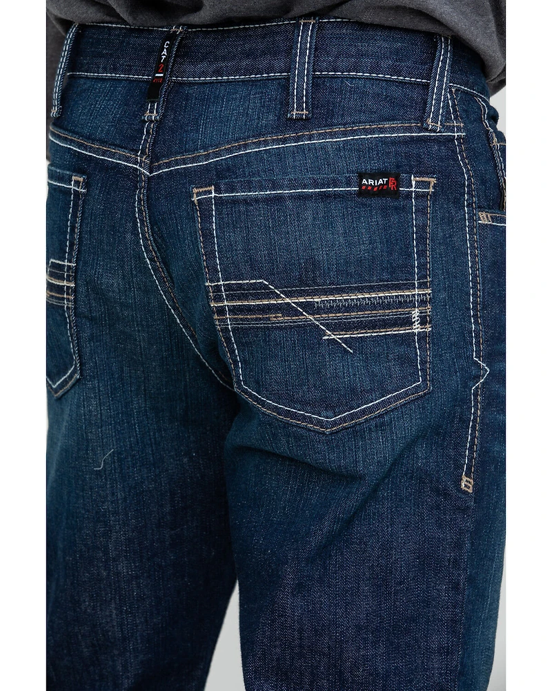 Ariat Men's FR M4 Durastretch Lineup Relaxed Straight Work Denim Jeans - Big