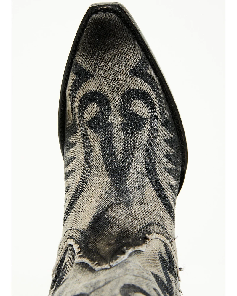 Dan Post Women's Denim Darlin Tall Western Boots - Snip Toe