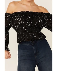 Lush Women's Star Print Top