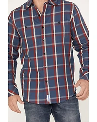 Resistol Men's Trinidad Plaid Print Long Sleeve Button Down Western Shirt