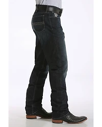 Cinch Men's Silver Label Dark Wash Slim Straight Stretch Denim Jeans