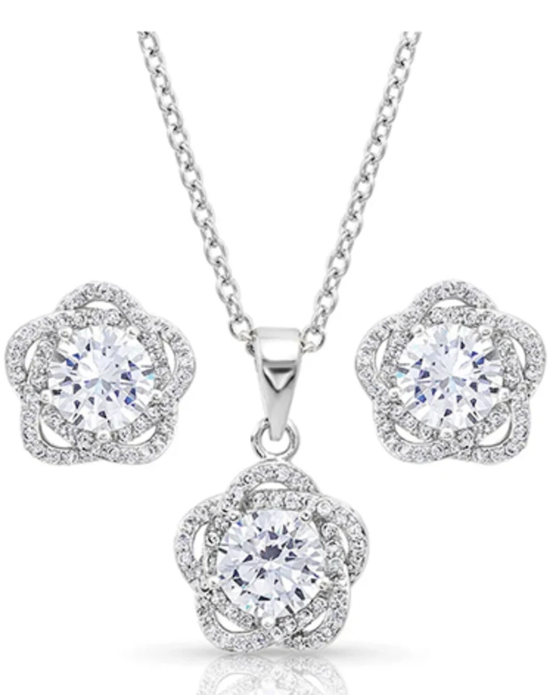 Montana Silversmiths Women's Starlight Flower Jewelry Set - 2 Piece