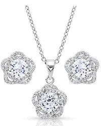 Montana Silversmiths Women's Starlight Flower Jewelry Set - 2 Piece