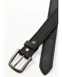Brothers and Sons Men's Lagos Brass Buckle Belt