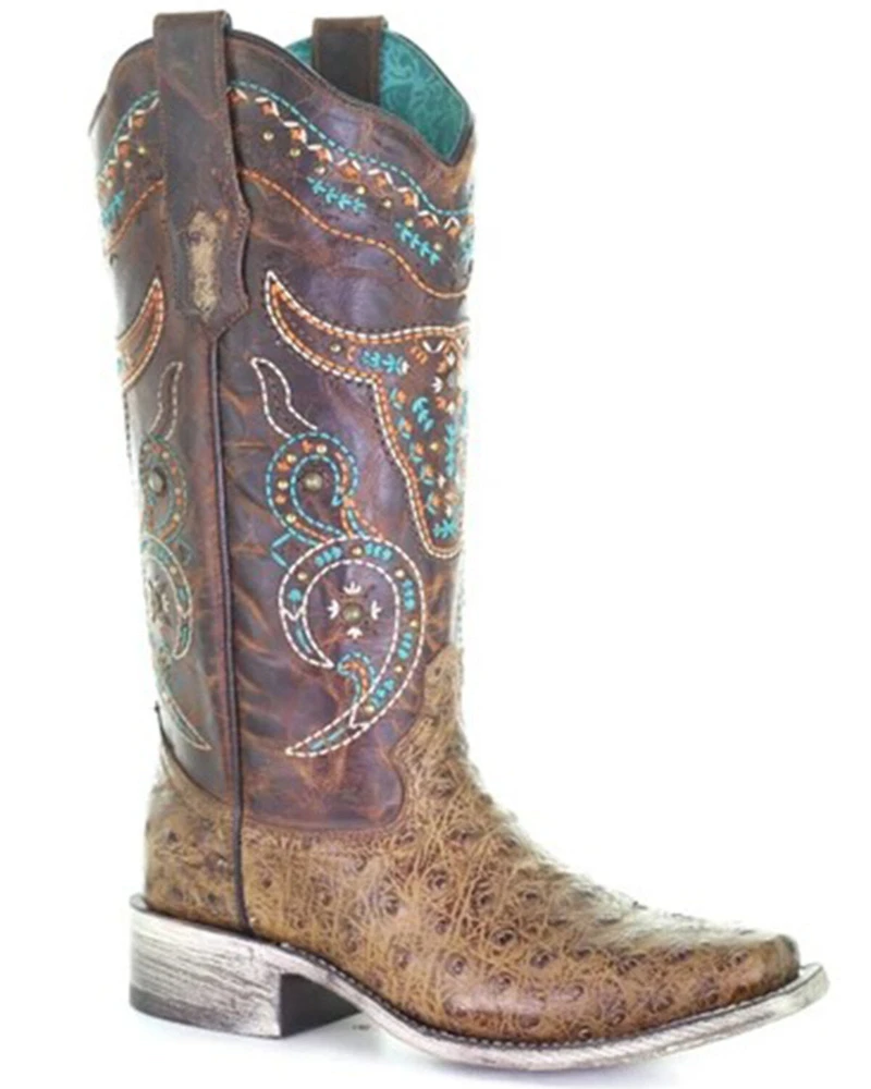 Corral Women's Embroidered Western Boots - Square Toe