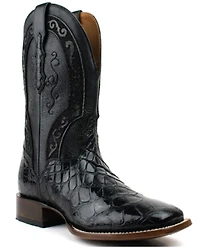 El Dorado Men's Exotic Scallop American Alligator Western Boot - Broad Square Toe