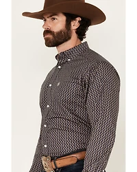 Ariat Men's Wrinkle Free Fields Printed Long Sleeve Button-Down Western Shirt