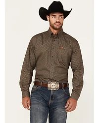 Cinch Men's Geo Print Long Sleeve Button-Down Western Shirt