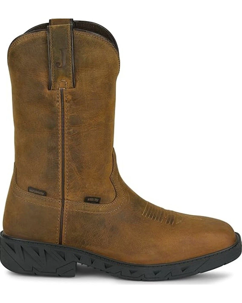 Justin Men's Trencher Pull-On Work Boots - Steel Toe
