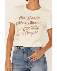 Southern Sierra Women's Boot Scootin Whiskey Shootin Graphic Short Sleeve Tee