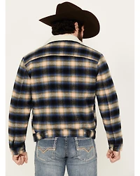 Levi's Men's Plaid Print Sherpa Lined Trucker Jacket