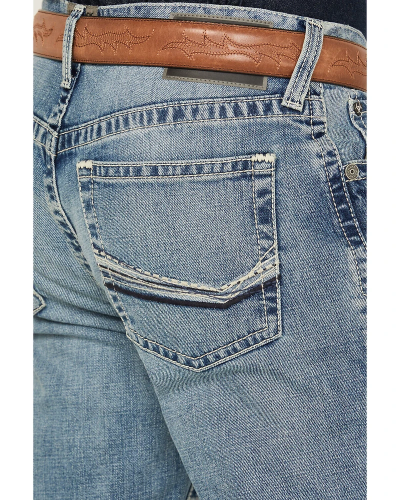 Ariat Men's Boot Barn Exclusive M2 Nolan Badger Medium Wash Relaxed Bootcut Stretch Denim Jeans