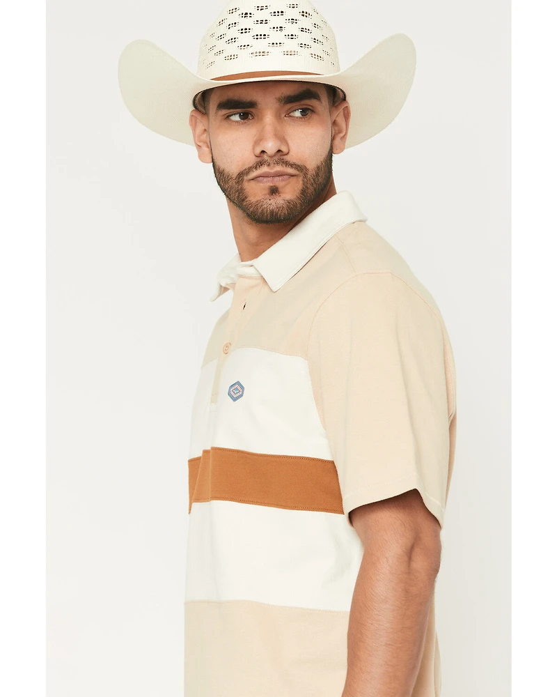 Kimes Ranch Men's Stripe Block Short Sleeve Polo Shirt