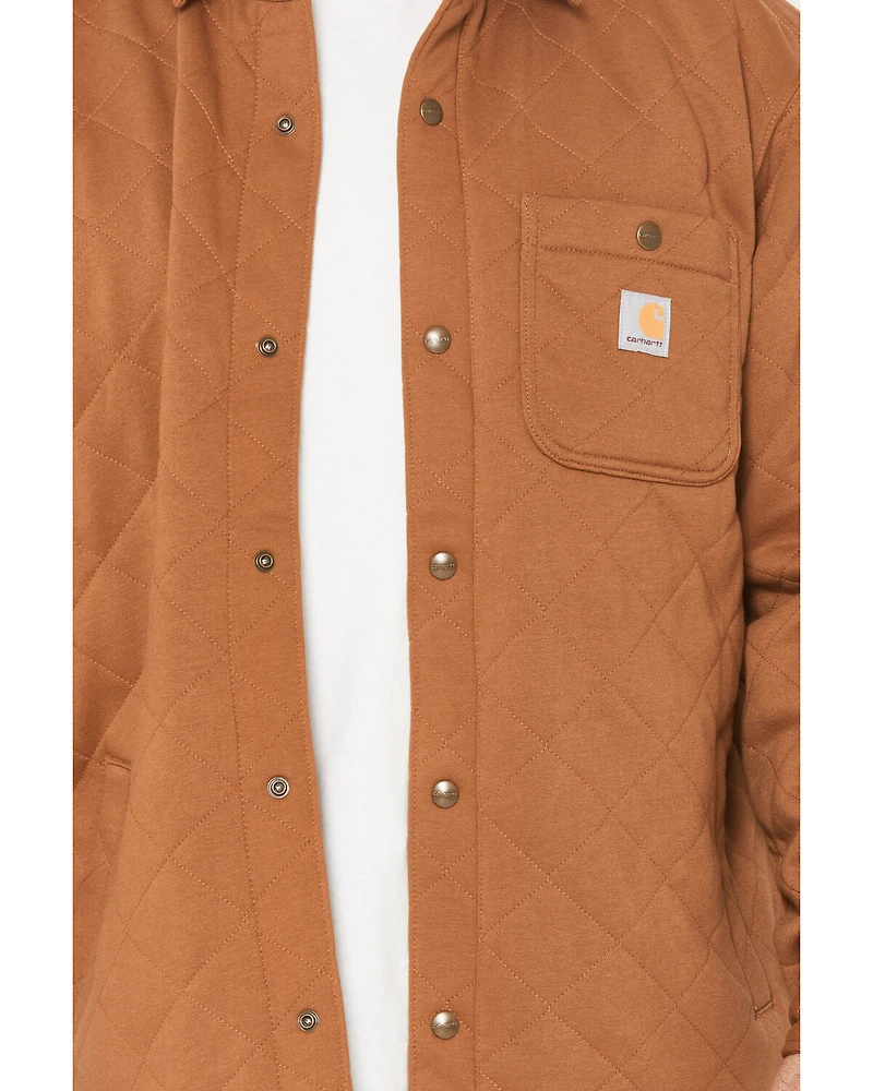 Carhartt Men's Rain Defender® Loose Fit Heavyweight Quilted Snap Front Shirt Jacket